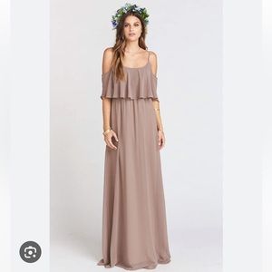Show Me Your Mumu Caitlin Ruffle maxi dress Dune